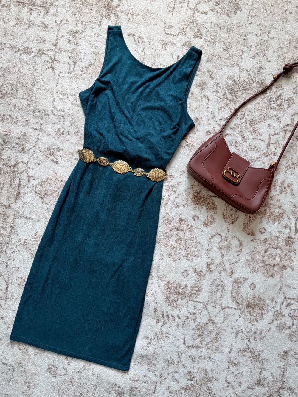 Windsor Teal Tank Bodycon Mini Dress